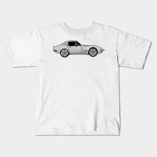 Silver or Gray C3 Corvette Kids T-Shirt